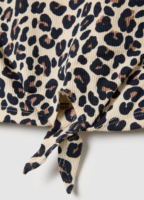 OVS / Топ леопардовый с узлом для девочки