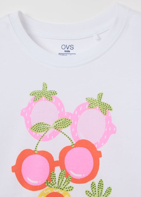 OVS / Футболка со стразами для девочки - фото 3