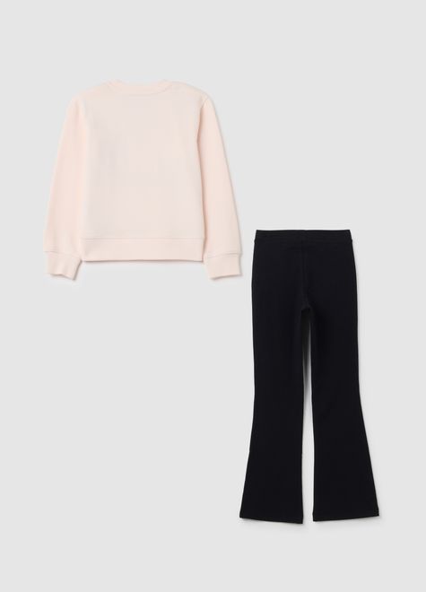 OVS / Комплект свитшот и легинсы расклешенные для девочки - фото 2