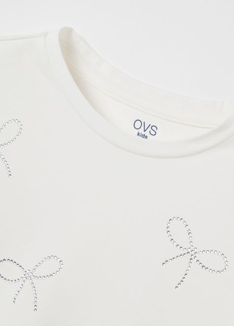 OVS / Лонгслив со стразами для девочки