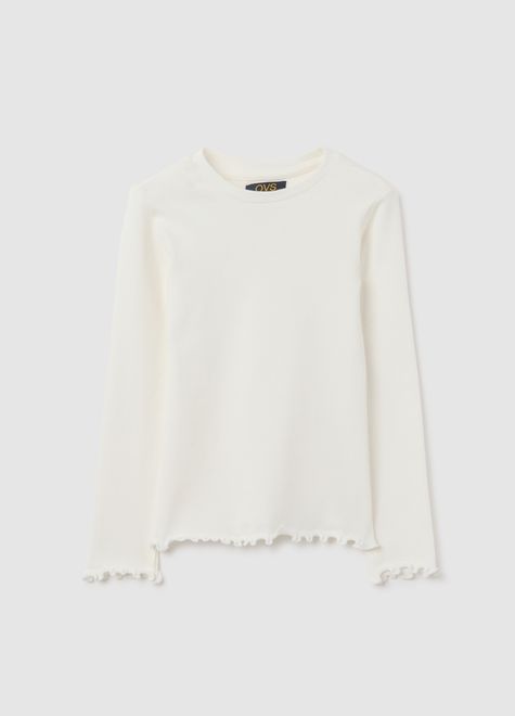 OVS / Лонгслив с декоративными краями для девочки