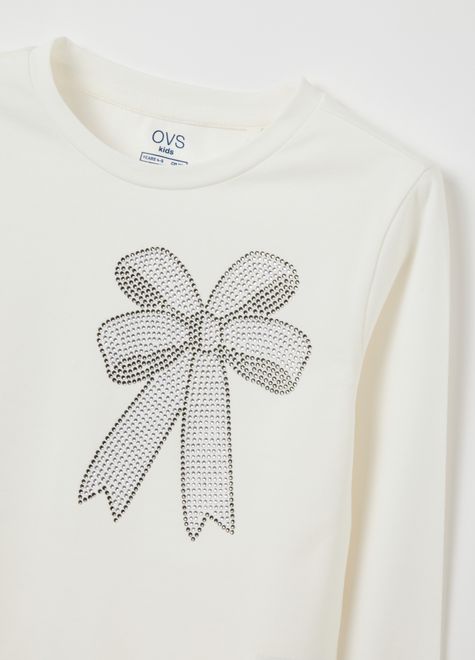 OVS / Лонгслив со стразами для девочки - фото 3