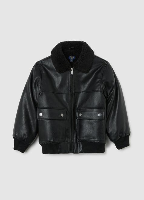 OVS / Бомбер из экокожи для мальчика