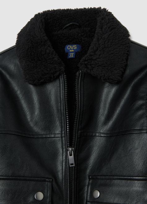 OVS / Бомбер из экокожи для мальчика - фото 3