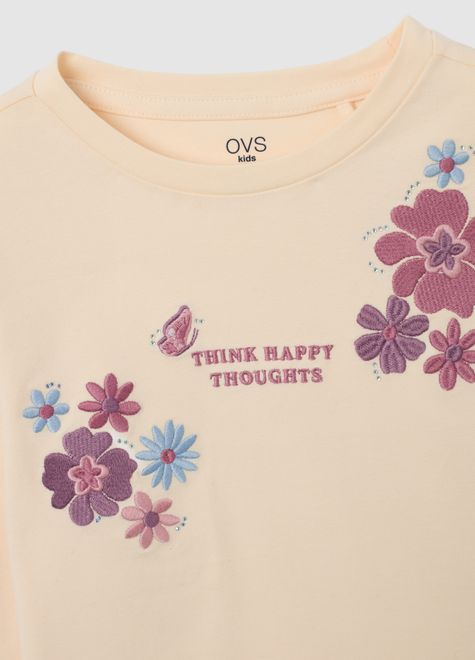 OVS / Лонгслив с вышивкой для девочки - фото 3
