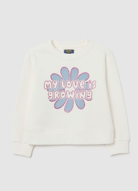 OVS / Свитшот с глитер-принтом для девочки