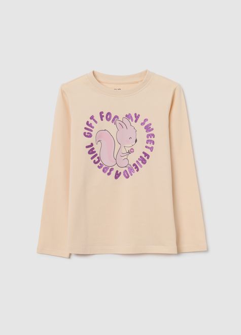 OVS / Лонгслив с принтом для девочки