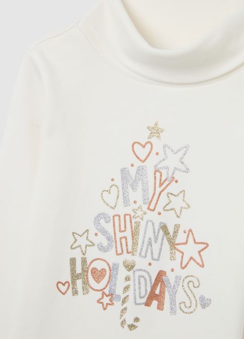 OVS / Водолазка с принтом новогодняя для девочки