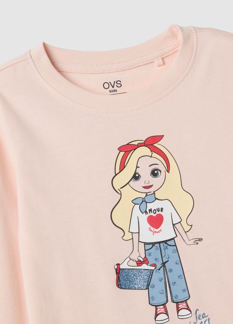 OVS / Лонгслив с принтом для девочки
