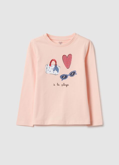 OVS / Лонгслив с принтом для девочки