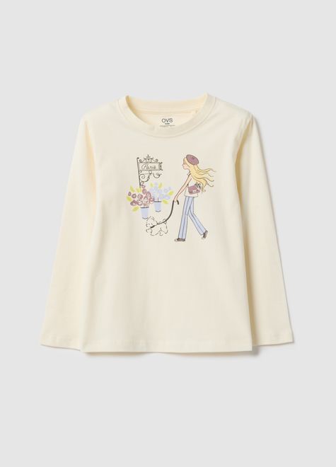 OVS / Лонгслив с принтом для девочки