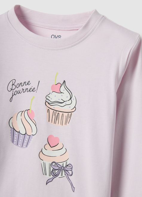 OVS / Лонгслив с принтом для девочки - фото 3