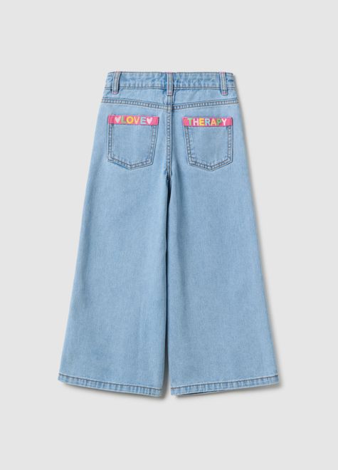 OVS / Джинсы с вышивкой для девочки - фото 2