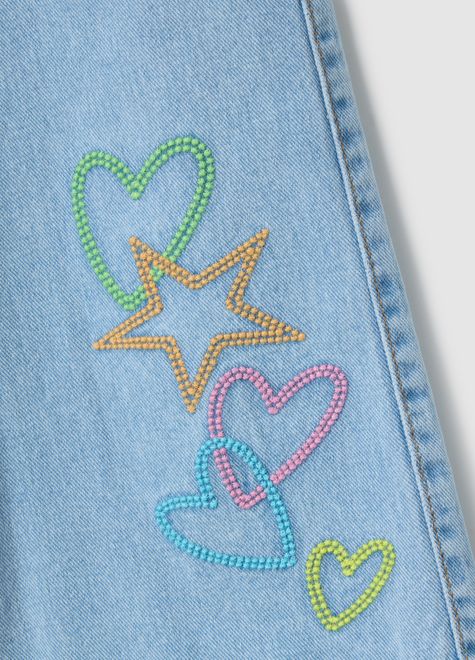 OVS / Джинсы с вышивкой для девочки - фото 3