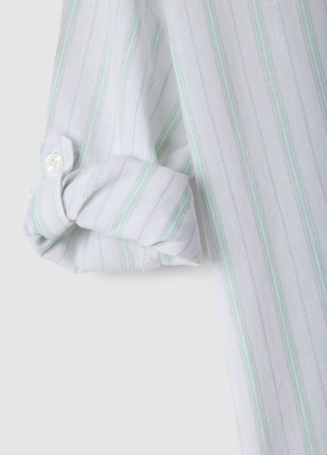 OVS / Рубашка в полоску из смесового льна для мальчика - фото 4