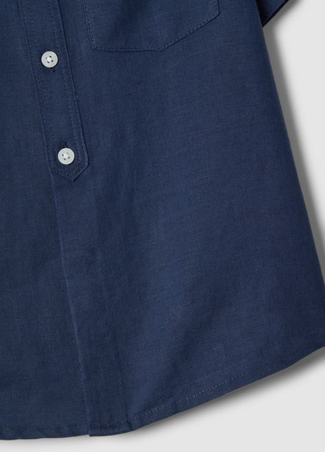 OVS / Рубашка с коротким рукавом из смесового льна для мальчика - фото 4
