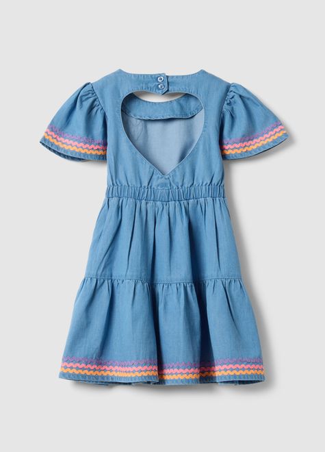 OVS / Платье с фигурным вырезом на спине для девочки - фото 2