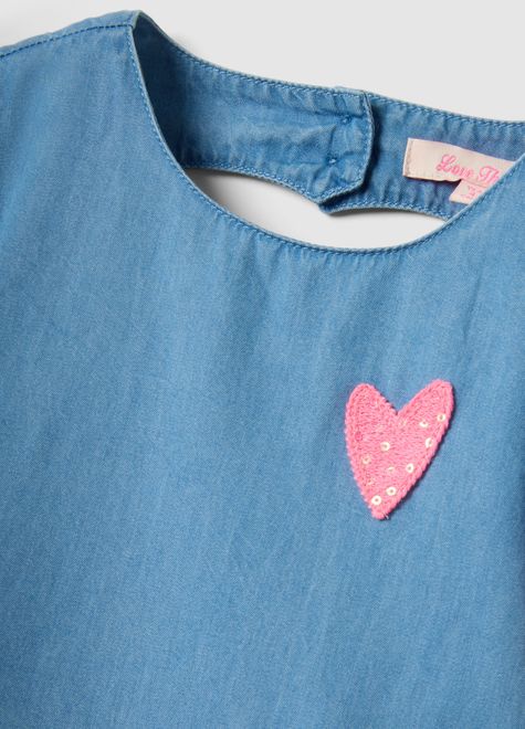 OVS / Платье с фигурным вырезом на спине для девочки - фото 3