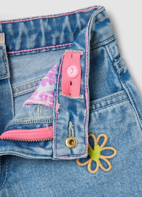 OVS / Шорты джинсовые с вышивкой для девочки - фото 3