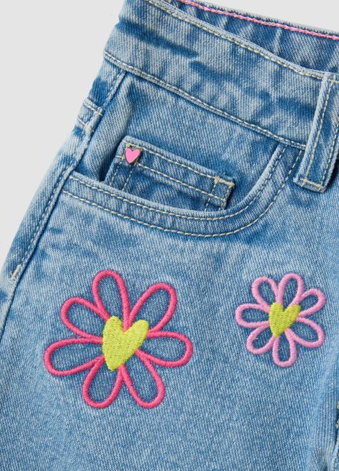 OVS / Шорты джинсовые с вышивкой для девочки - фото 4