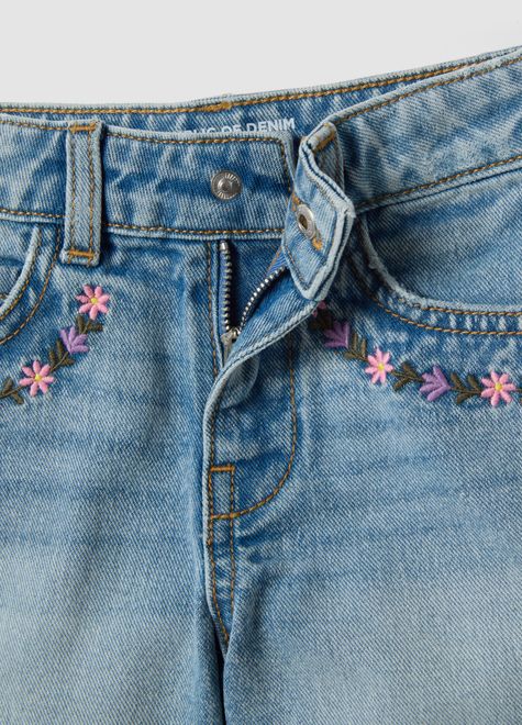 OVS / Шорты джинсовые с вышивкой для девочки - фото 3