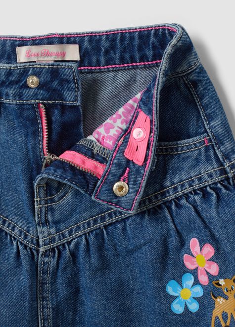 OVS / Юбка джинсовая с вышивкой для девочки